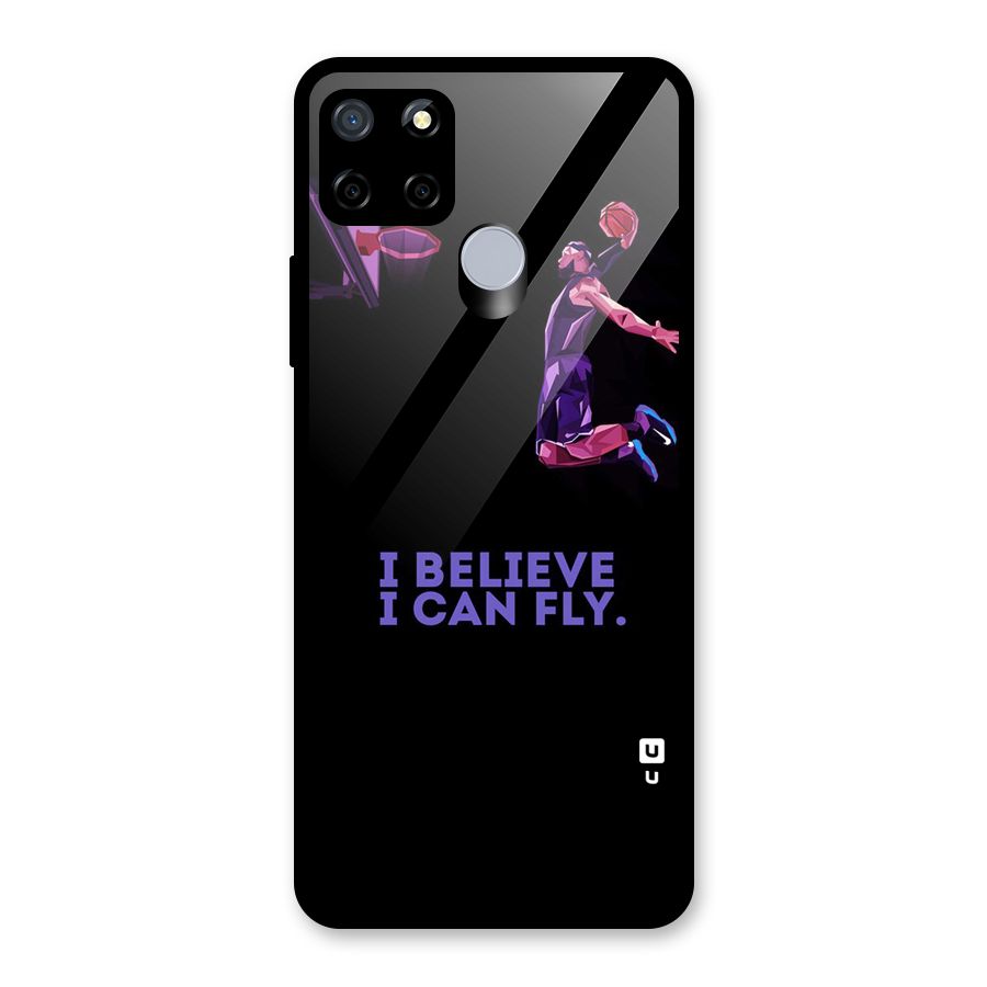 Believe And Fly Glass Back Case for Realme Narzo 20