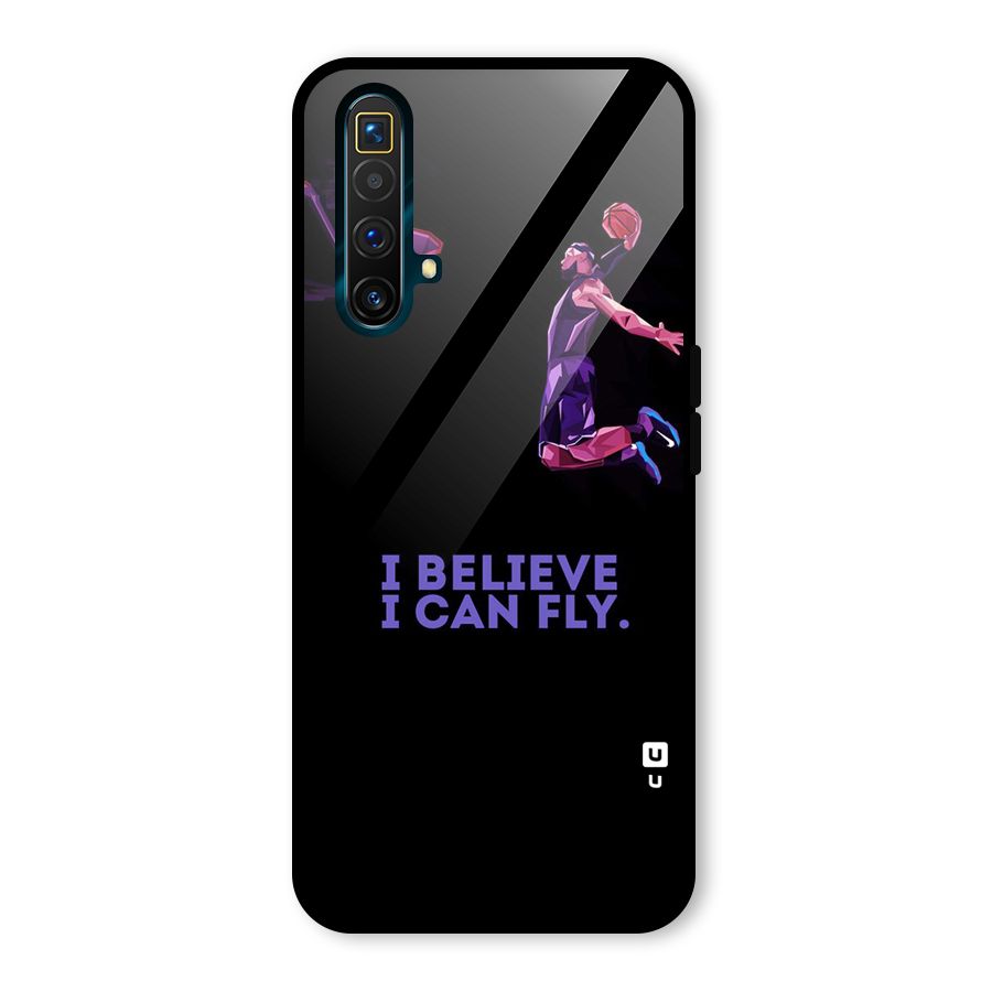 Believe And Fly Glass Back Case for Realme X3