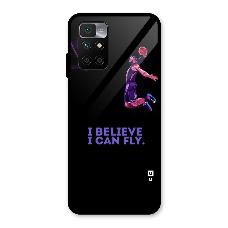 Believe And Fly Glass Back Case for Redmi 10 Prime