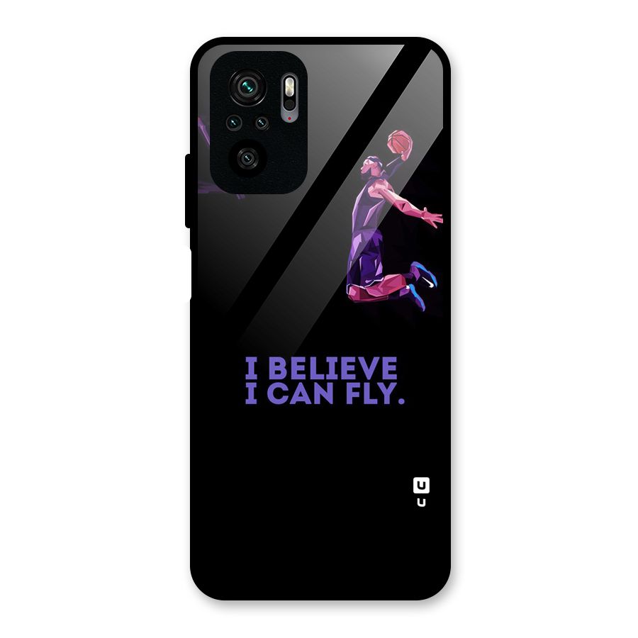 Believe And Fly Glass Back Case for Redmi Note 10S