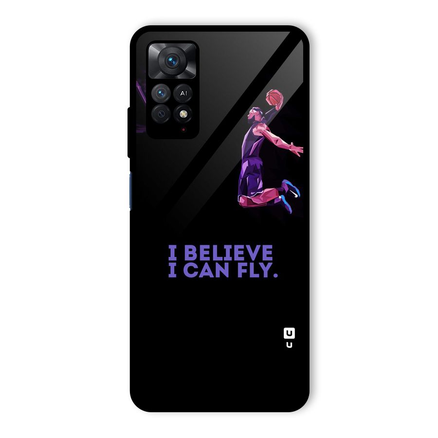 Believe And Fly Glass Back Case for Redmi Note 11 Pro