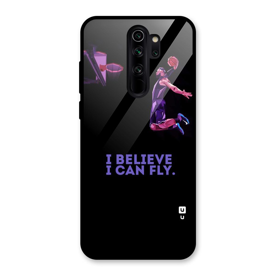 Believe And Fly Glass Back Case for Redmi Note 8 Pro