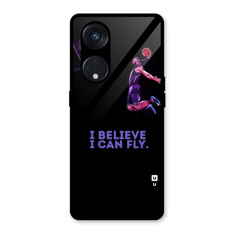 Believe And Fly Glass Back Case for Reno8 T 5G