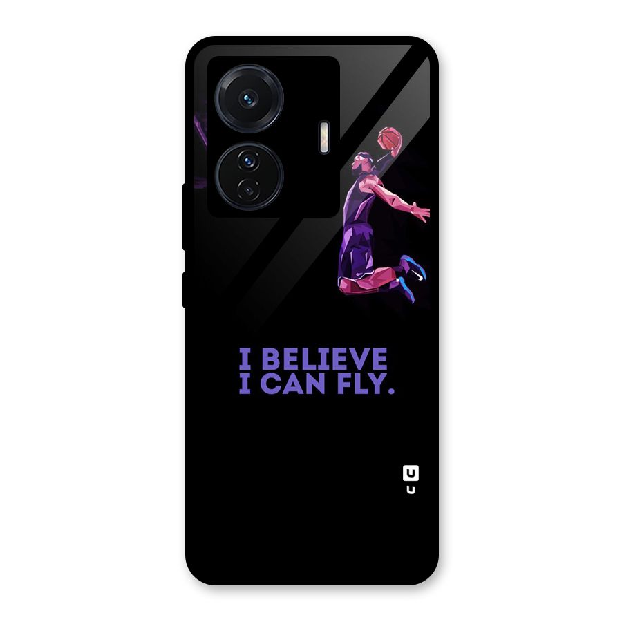 Believe And Fly Glass Back Case for Vivo T1 Pro