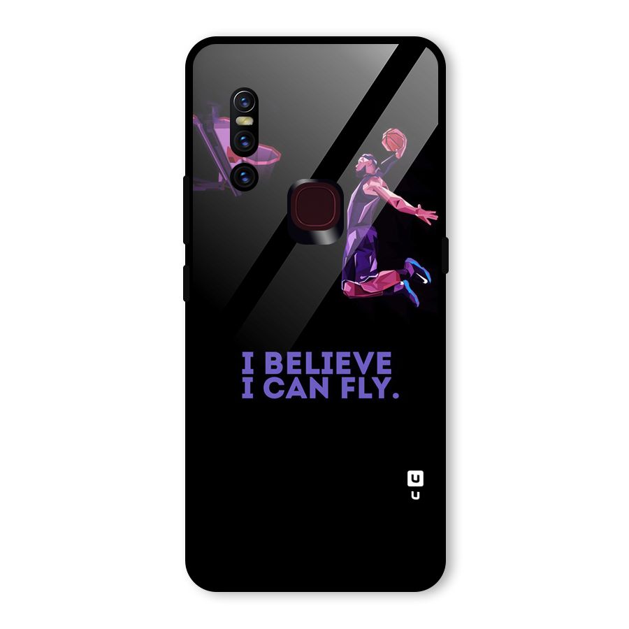 Believe And Fly Glass Back Case for Vivo V15