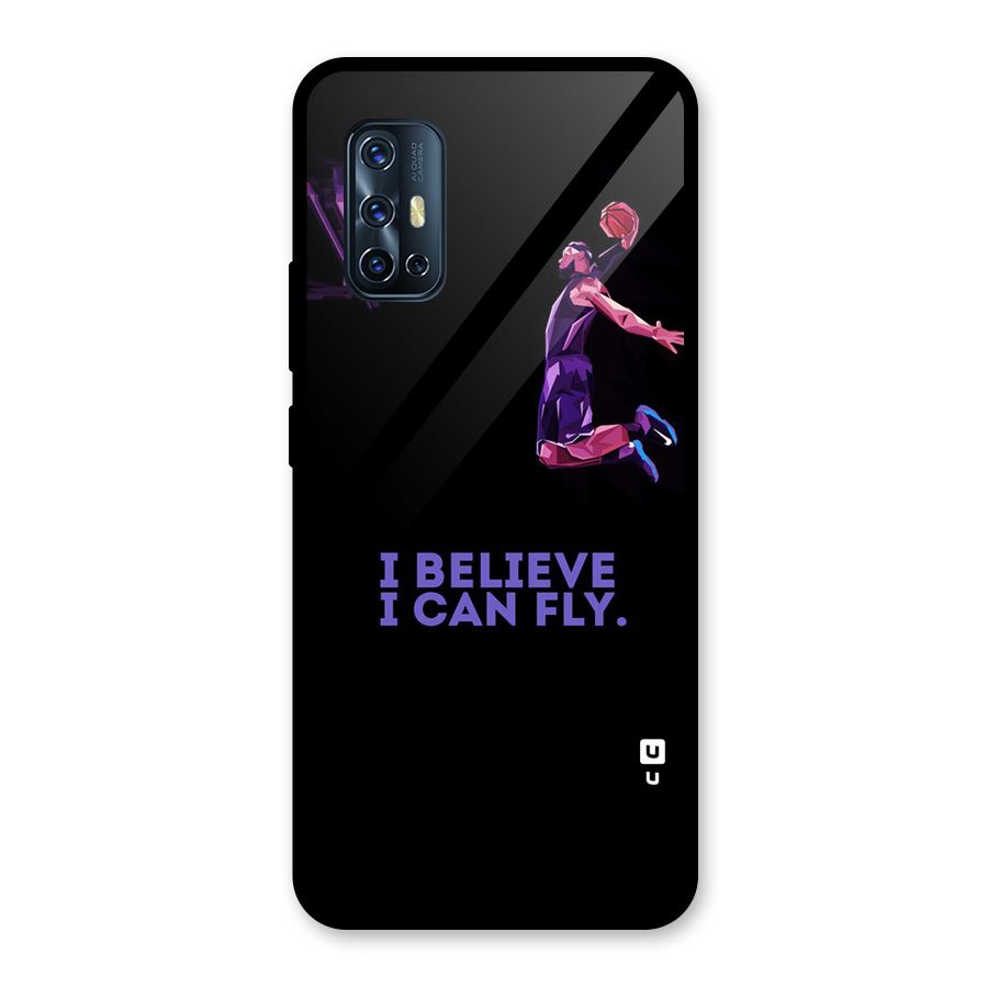 Believe And Fly Glass Back Case for Vivo V17