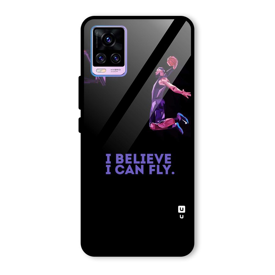 Believe And Fly Glass Back Case for Vivo V20 Pro