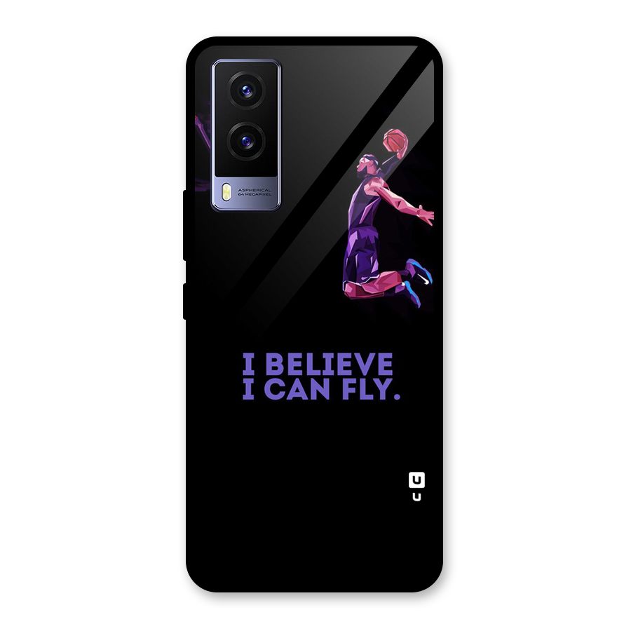 Believe And Fly Glass Back Case for Vivo V21e 5G
