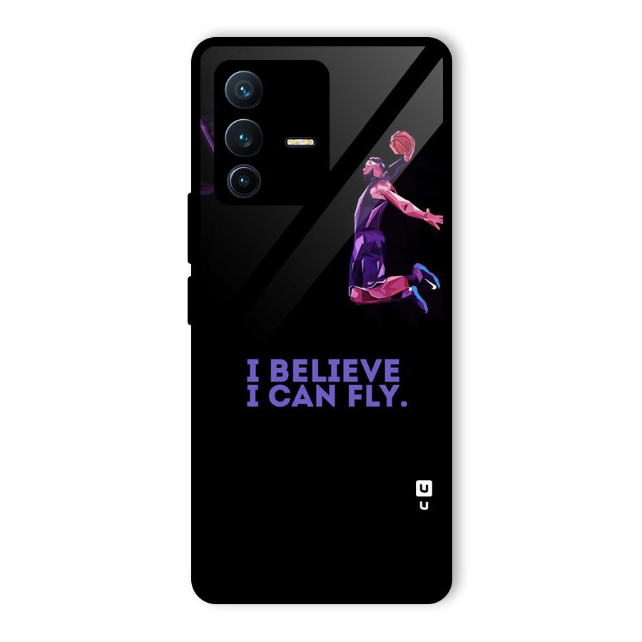 Believe And Fly Glass Back Case for Vivo V23 Pro