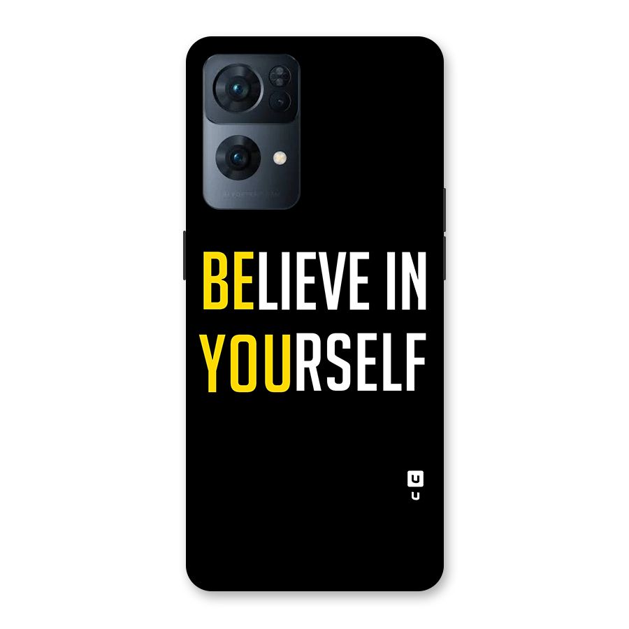 Believe In Yourself Black Back Case for Oppo Reno7 Pro 5G