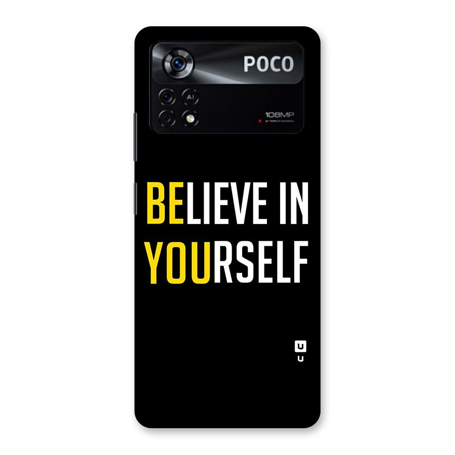 Believe In Yourself Black Back Case for Poco X4 Pro 5G