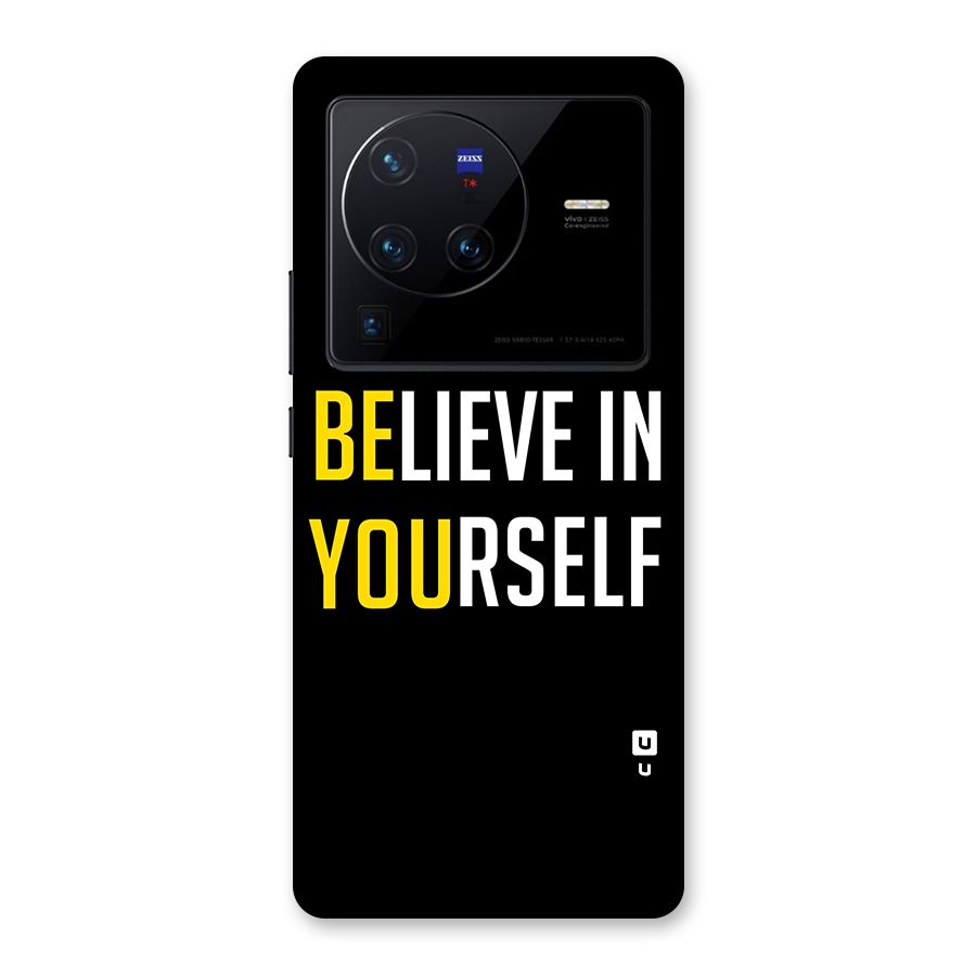 Believe In Yourself Black Back Case for Vivo X80 Pro