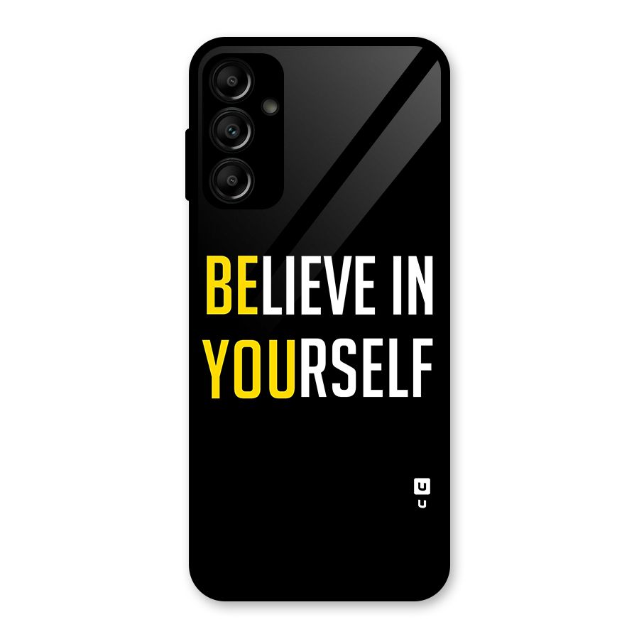 Believe In Yourself Black Glass Back Case for Galaxy A14 5G