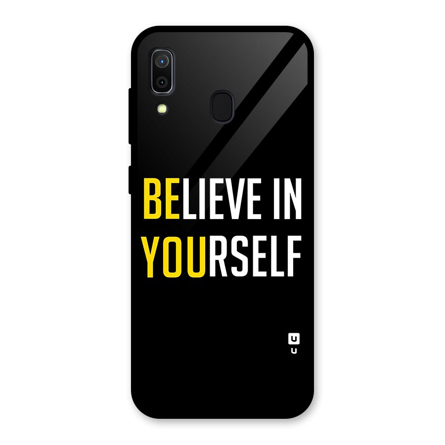 Believe In Yourself Black Glass Back Case for Galaxy A30