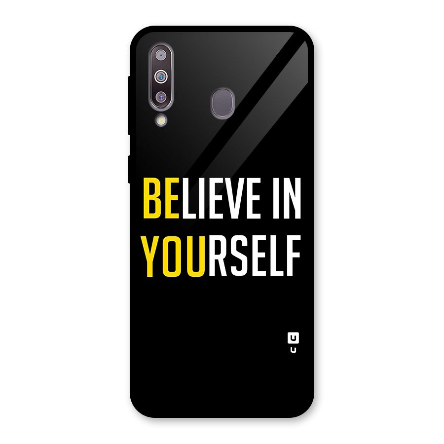 Believe In Yourself Black Glass Back Case for Galaxy M30