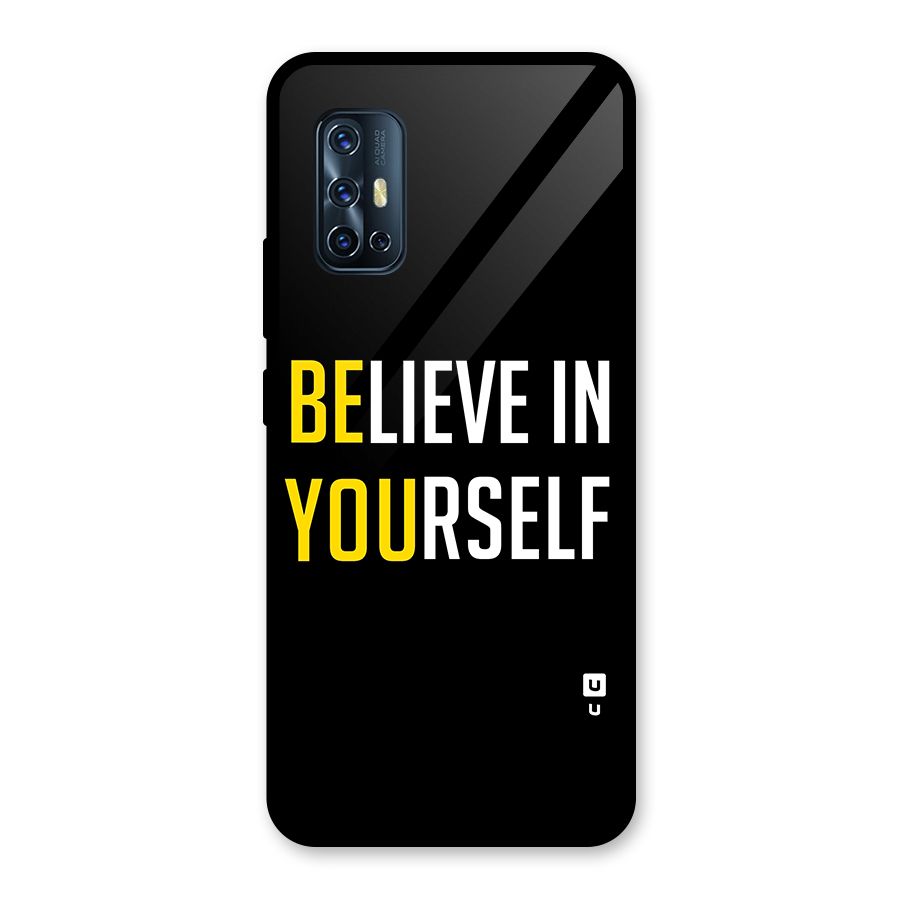 Believe In Yourself Black Glass Back Case for Vivo V17