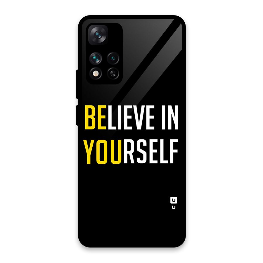 Believe In Yourself Black Glass Back Case for Xiaomi 11i HyperCharge 5G