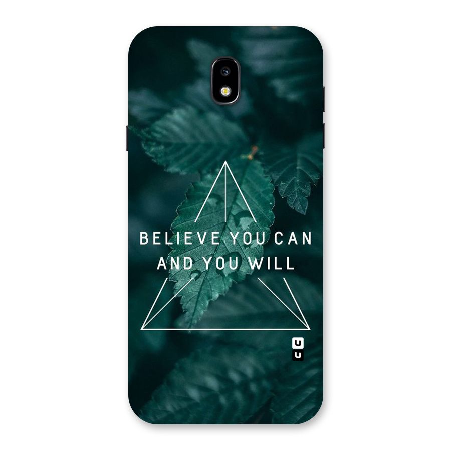 Believe You Can Motivation Back Case for Galaxy J7 Pro