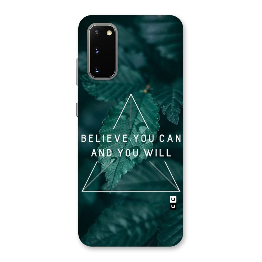 Believe You Can Motivation Back Case for Galaxy S20