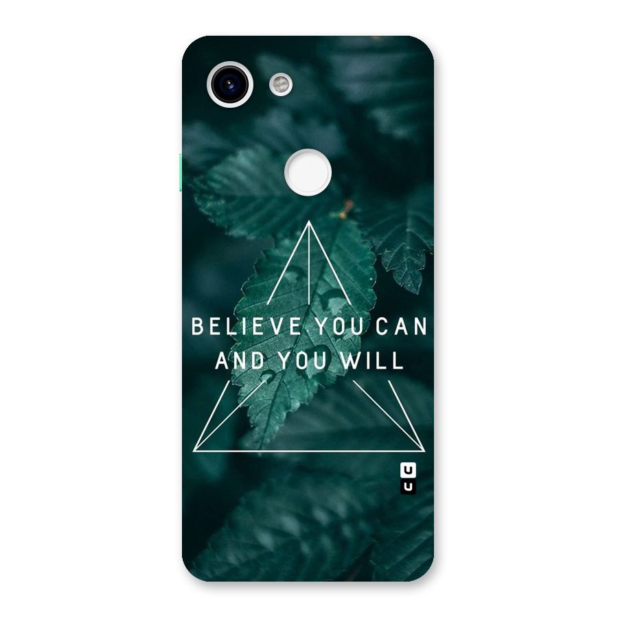Believe You Can Motivation Back Case for Google Pixel 3