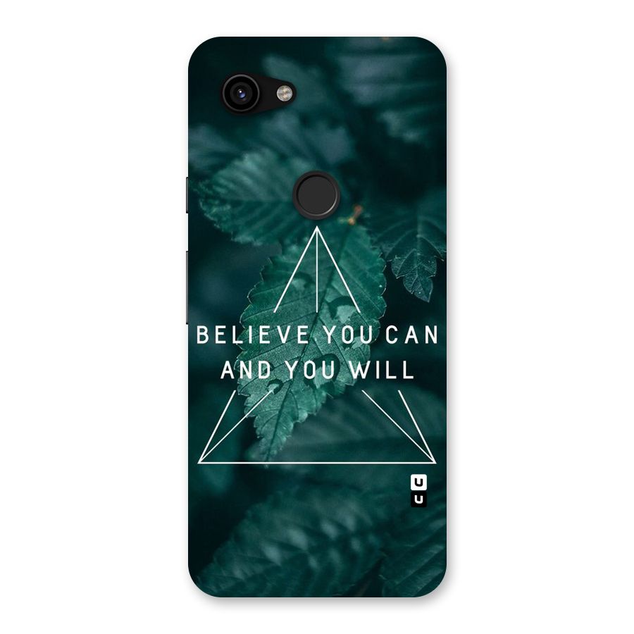 Believe You Can Motivation Back Case for Google Pixel 3a