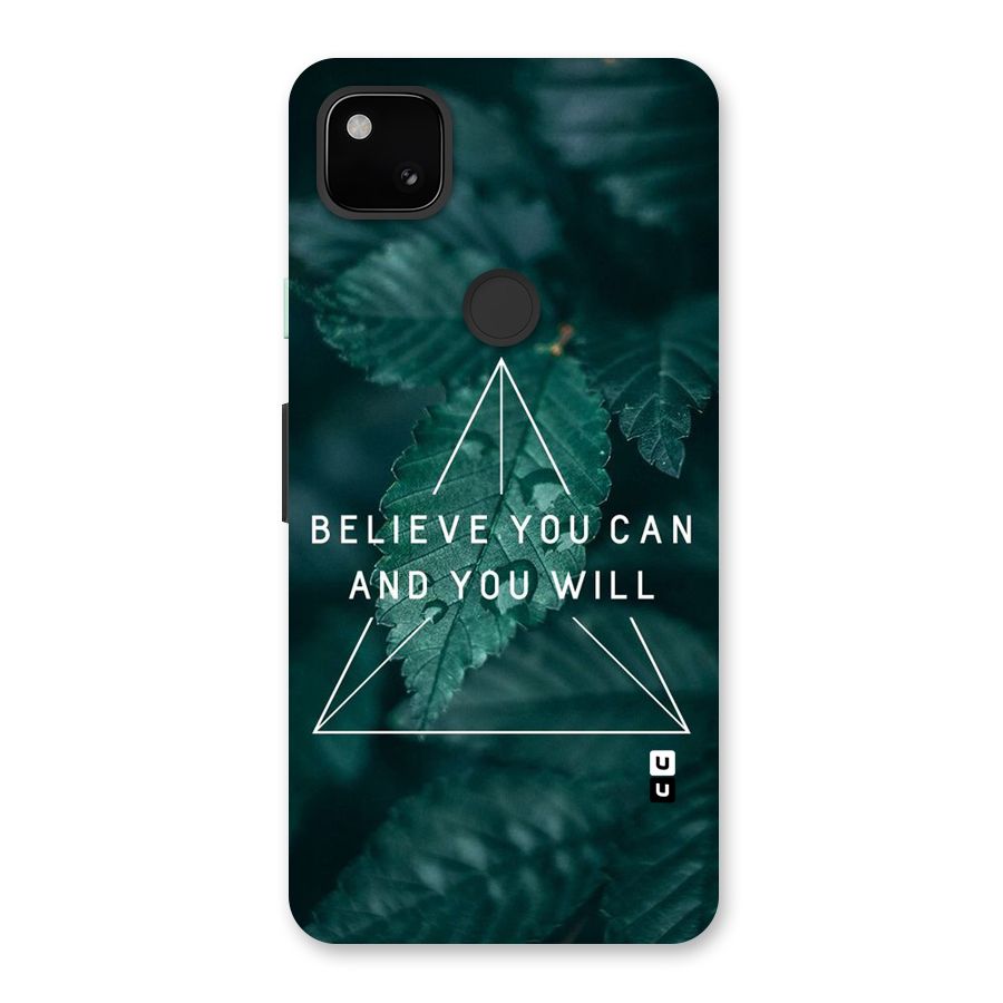 Believe You Can Motivation Back Case for Google Pixel 4a