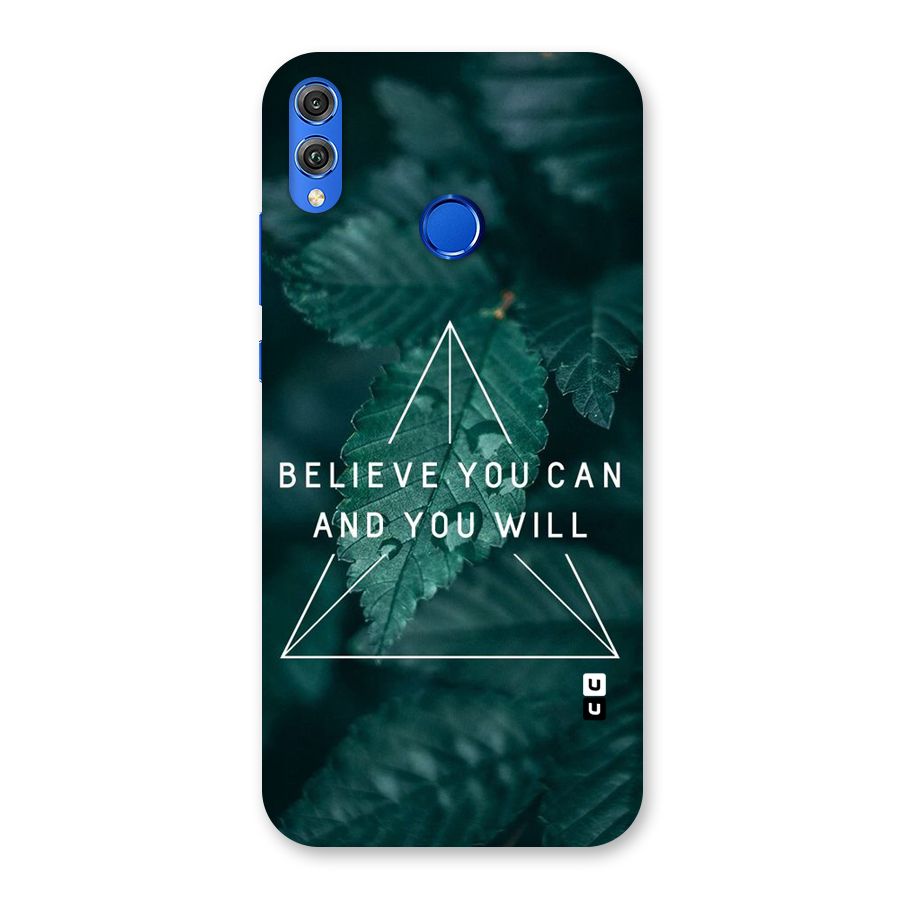 Believe You Can Motivation Back Case for Honor 8X