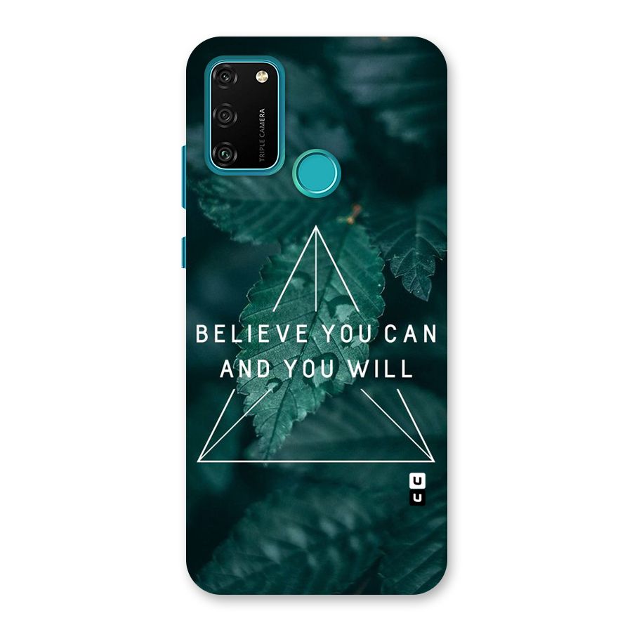 Believe You Can Motivation Back Case for Honor 9A