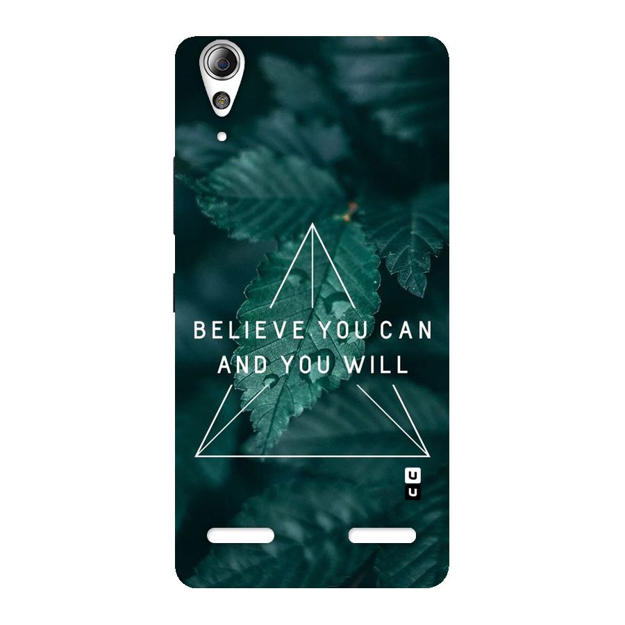 Believe You Can Motivation Back Case for Lenovo A6000 Plus