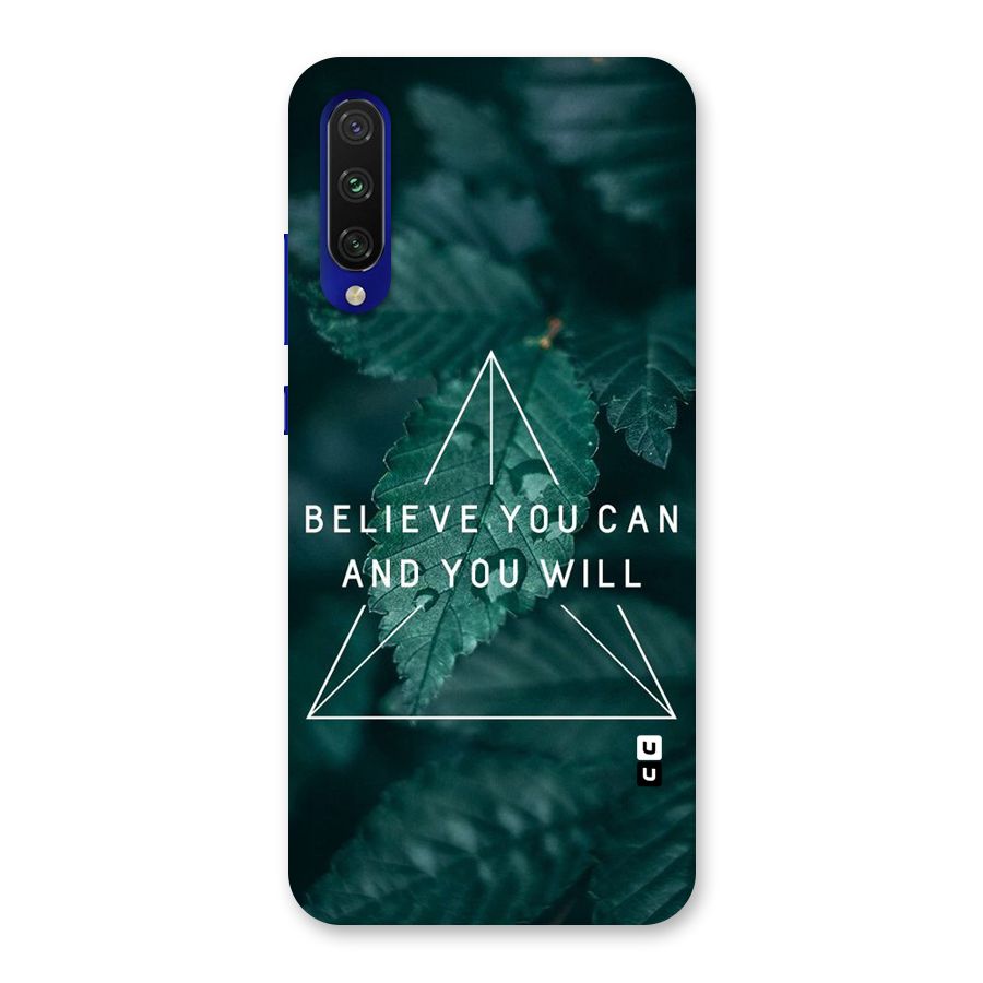 Believe You Can Motivation Back Case for Mi A3