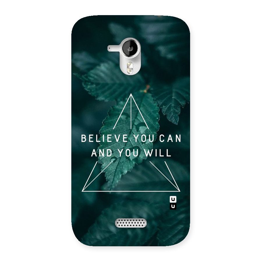 Believe You Can Motivation Back Case for Micromax Canvas HD A116