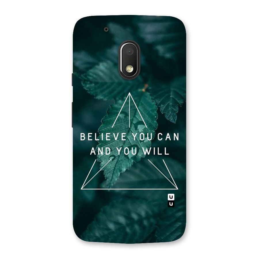 Believe You Can Motivation Back Case for Moto G4 Play