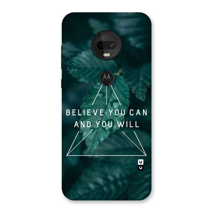 Believe You Can Motivation Back Case for Moto G7