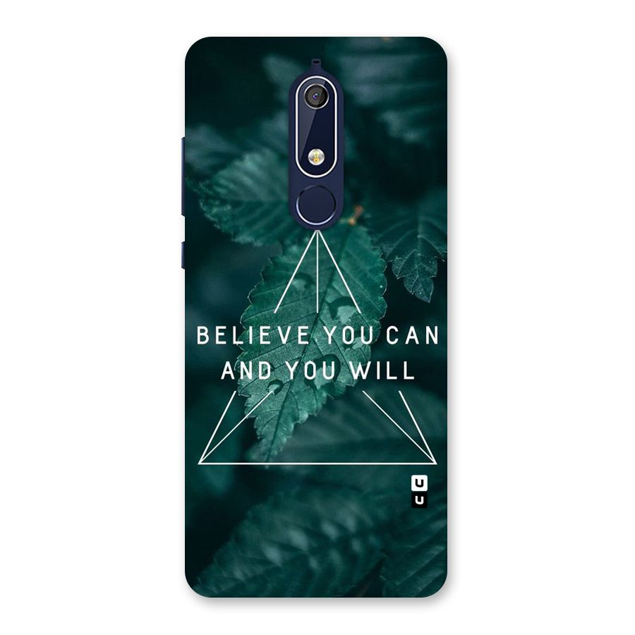 Believe You Can Motivation Back Case for Nokia 5.1