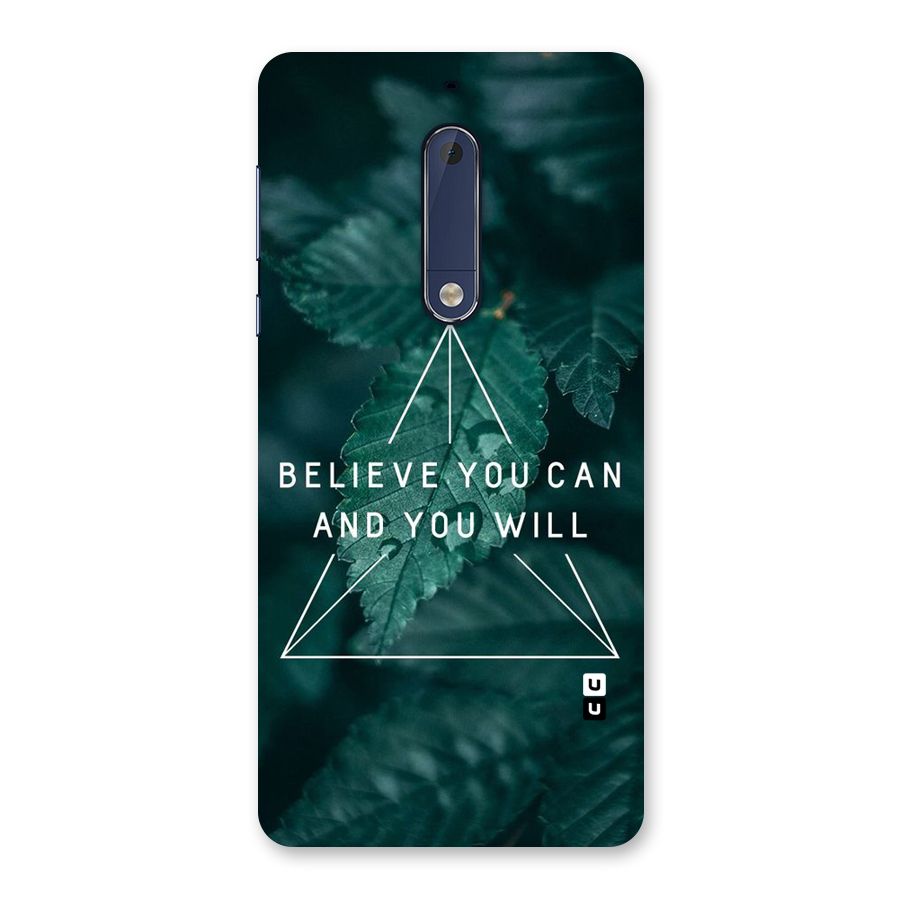 Believe You Can Motivation Back Case for Nokia 5