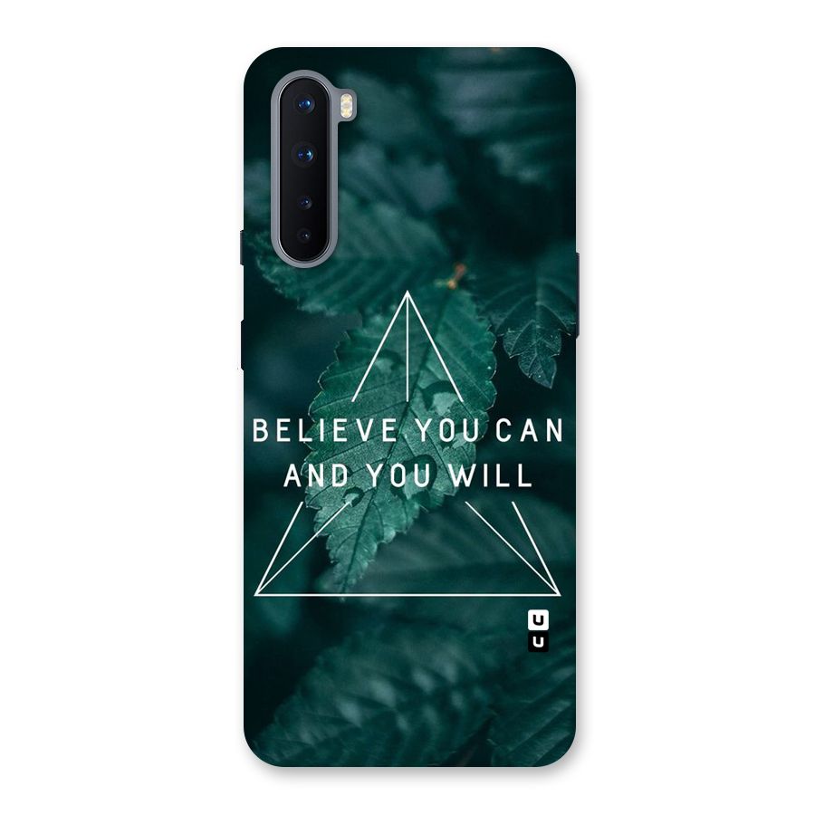 Believe You Can Motivation Back Case for OnePlus Nord