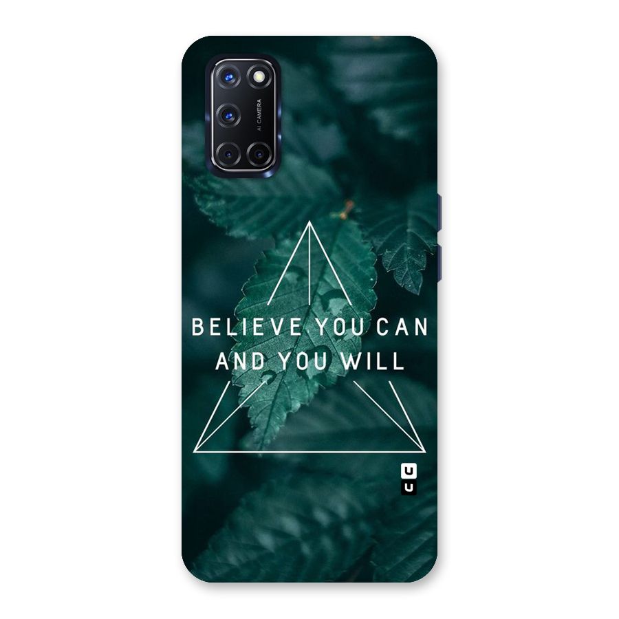 Believe You Can Motivation Back Case for Oppo A52