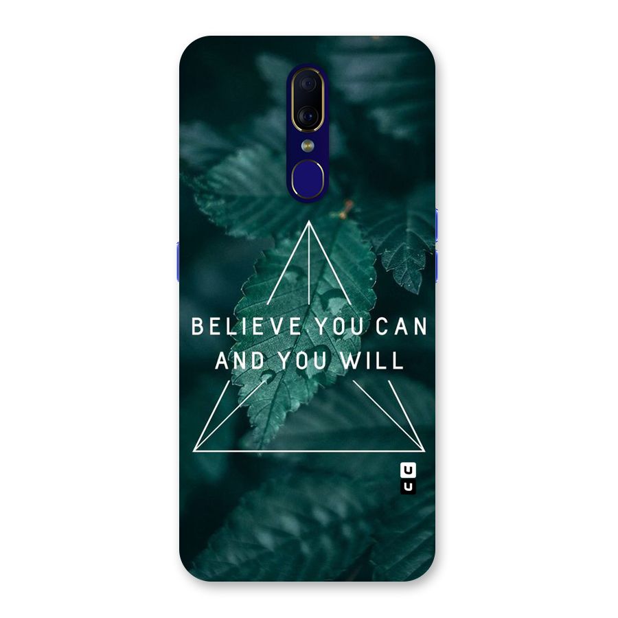 Believe You Can Motivation Back Case for Oppo A9