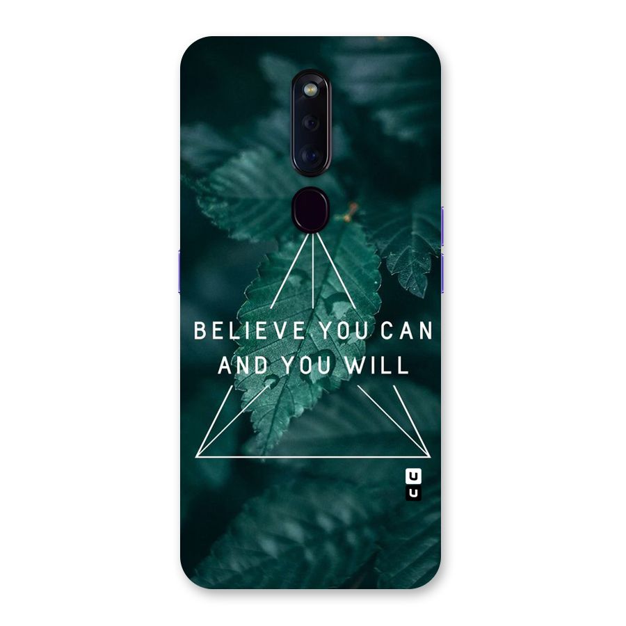Believe You Can Motivation Back Case for Oppo F11 Pro