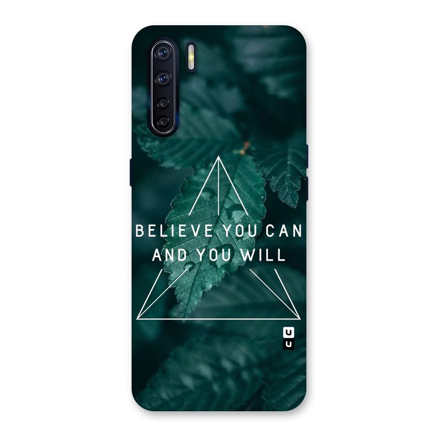 Believe You Can Motivation Back Case for Oppo F15