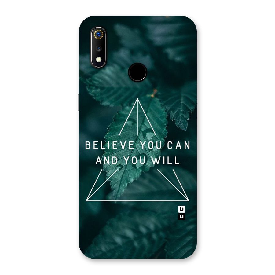 Believe You Can Motivation Back Case for Realme 3