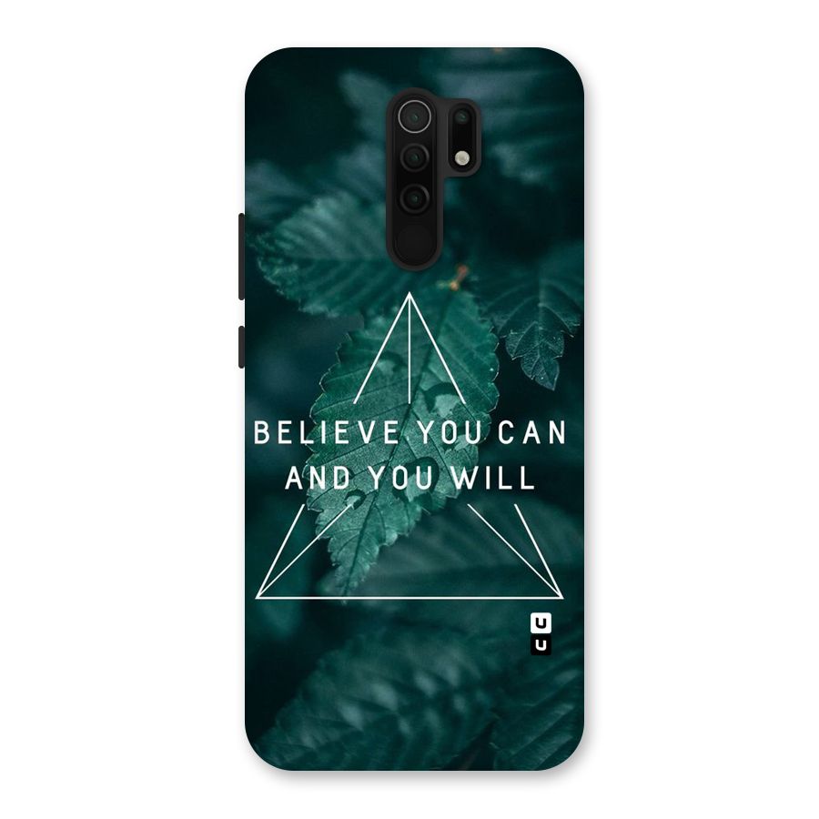 Believe You Can Motivation Back Case for Redmi 9 Prime
