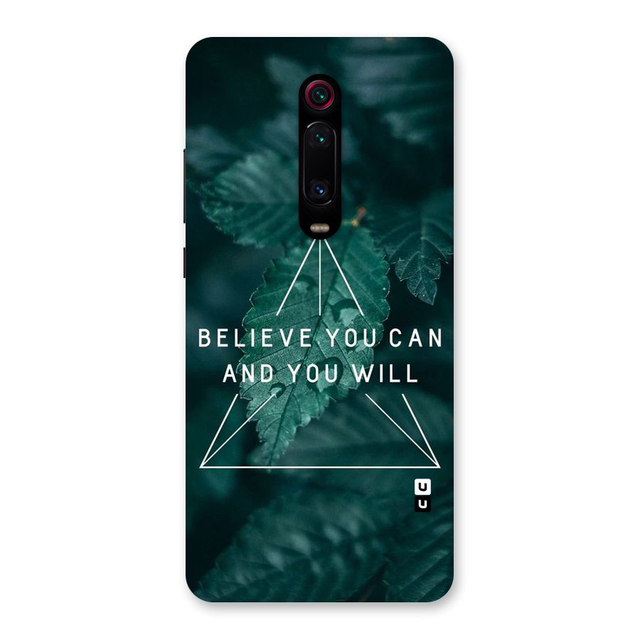 Believe You Can Motivation Back Case for Redmi K20
