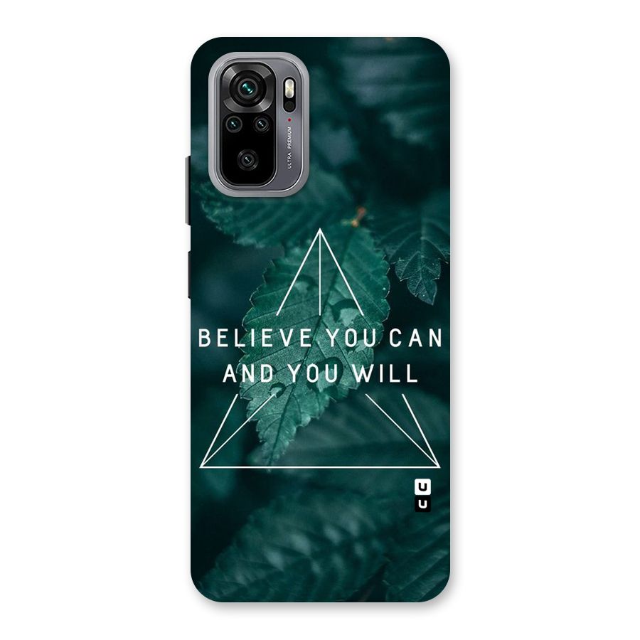 Believe You Can Motivation Back Case for Redmi Note 10
