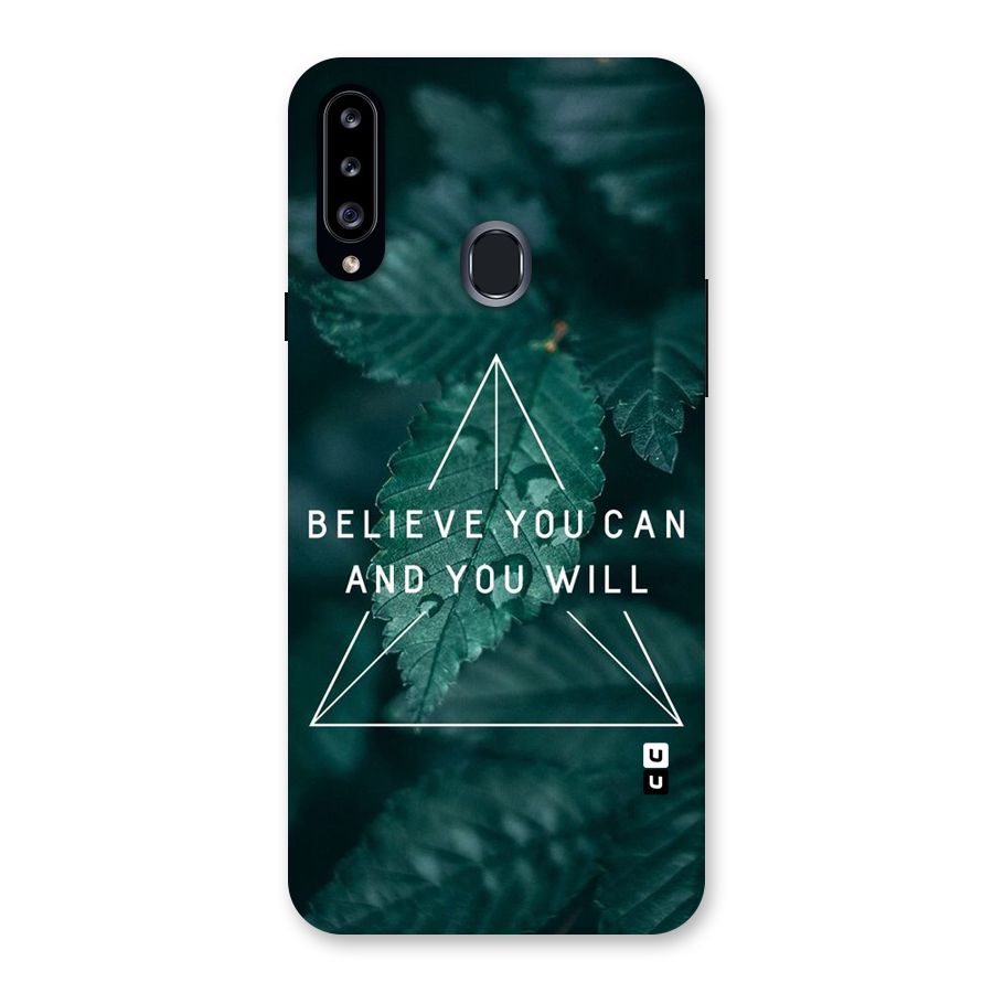 Believe You Can Motivation Back Case for Samsung Galaxy A20s