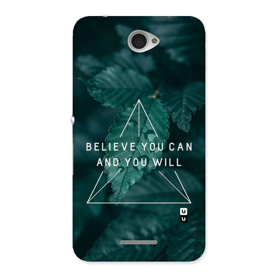 Believe You Can Motivation Back Case for Sony Xperia E4