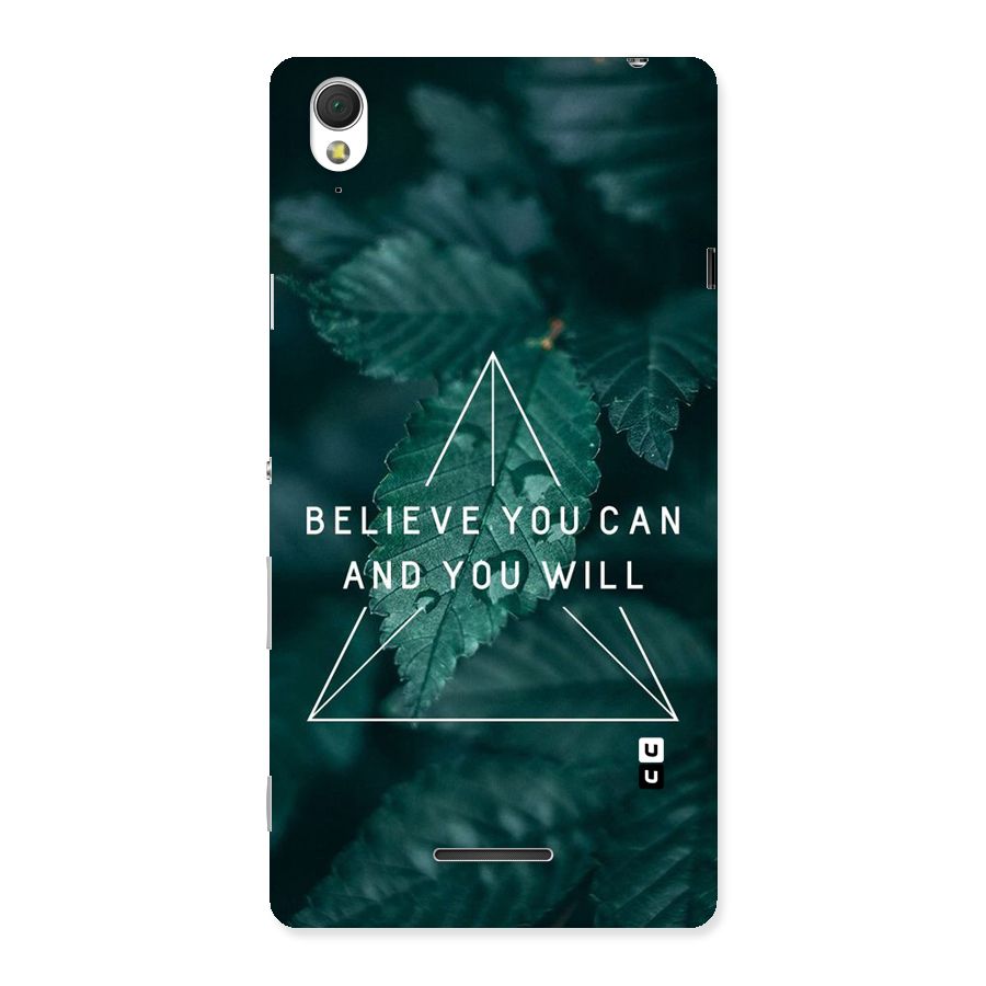 Believe You Can Motivation Back Case for Sony Xperia T3