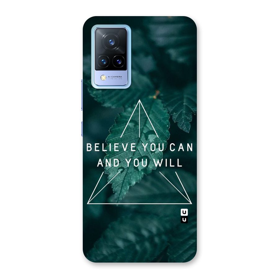 Believe You Can Motivation Back Case for Vivo V21 5G