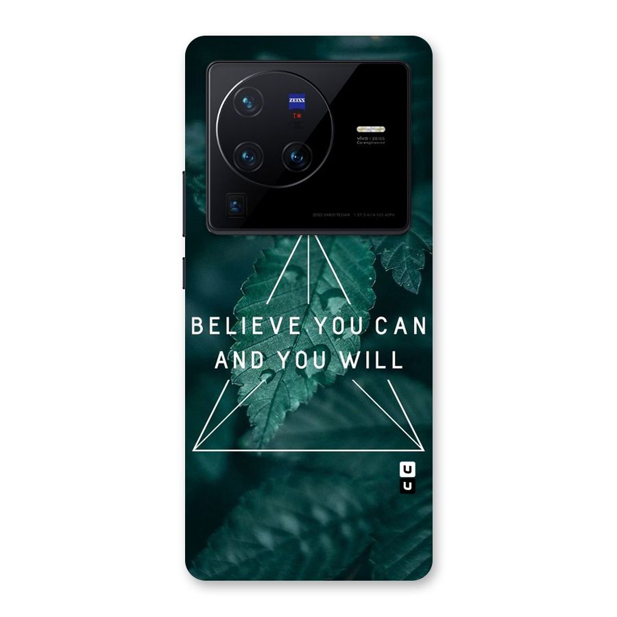 Believe You Can Motivation Back Case for Vivo X80 Pro