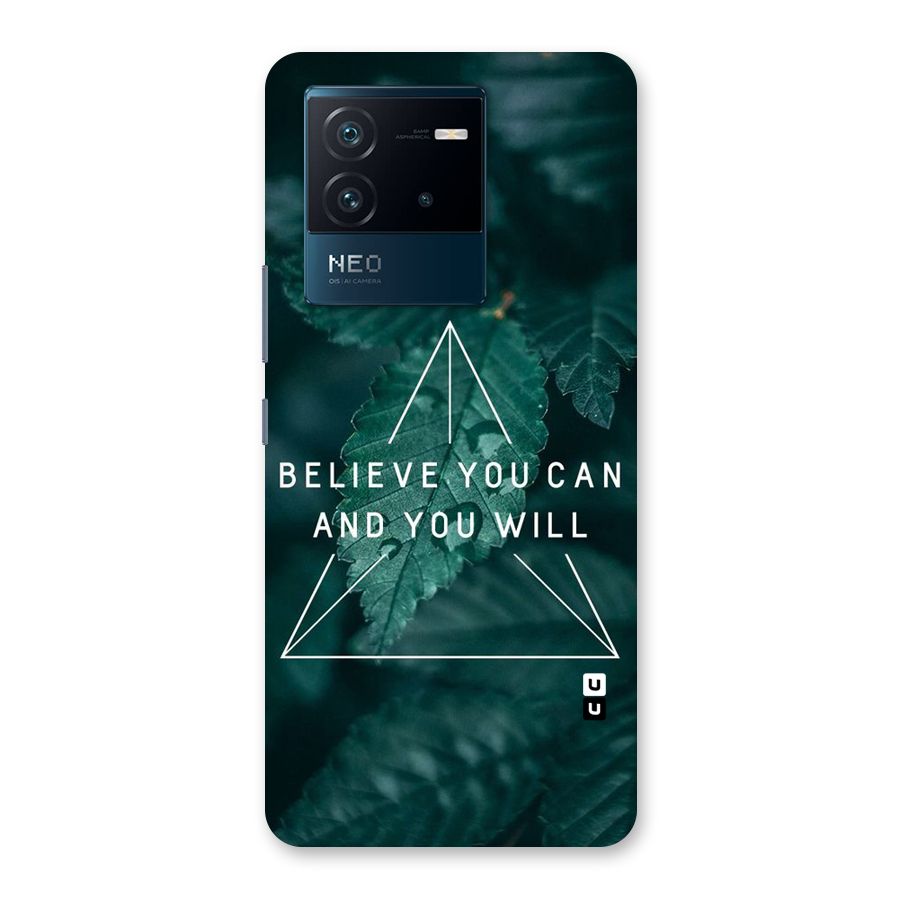 Believe You Can Motivation Back Case for Vivo iQOO Neo 6 5G